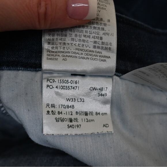 Levi's 505 Straight Dark Wash Jeans Womens 33 - Picture 11 of 11